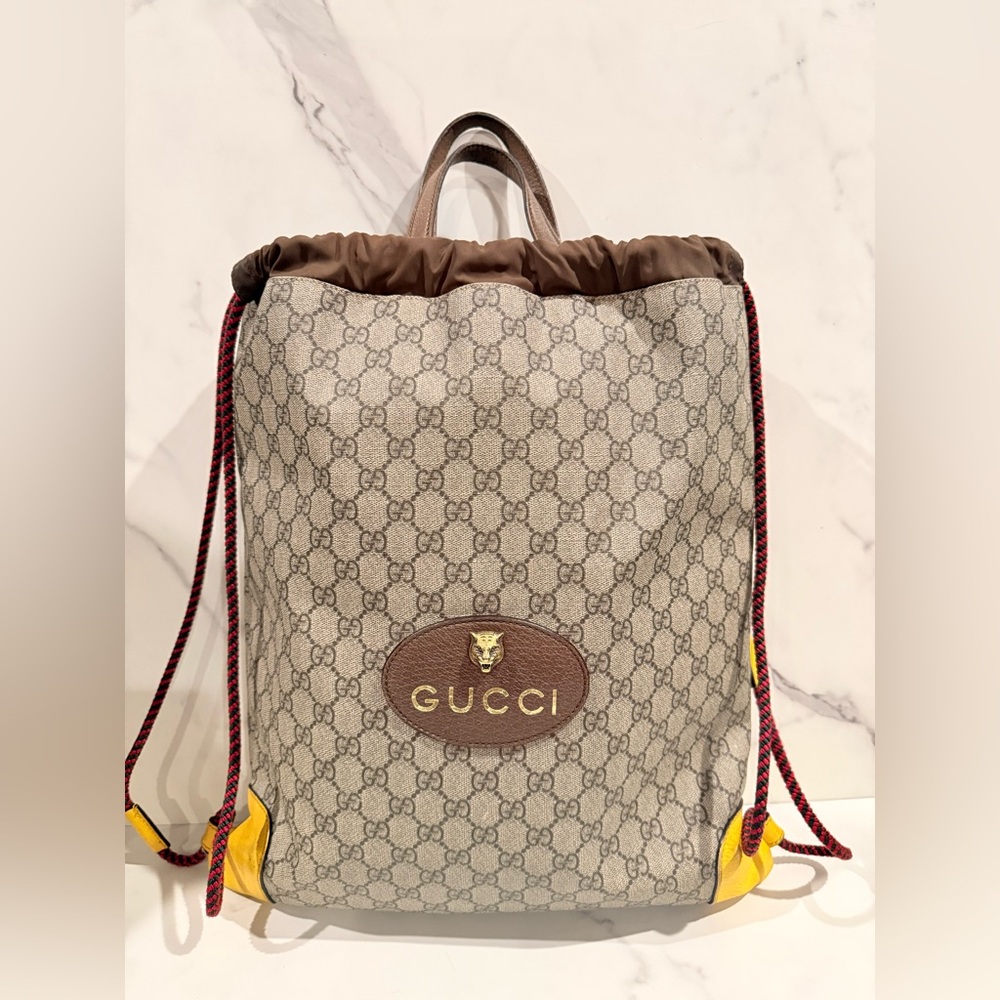 Gucci Neo Supreme Drawstring Backpack